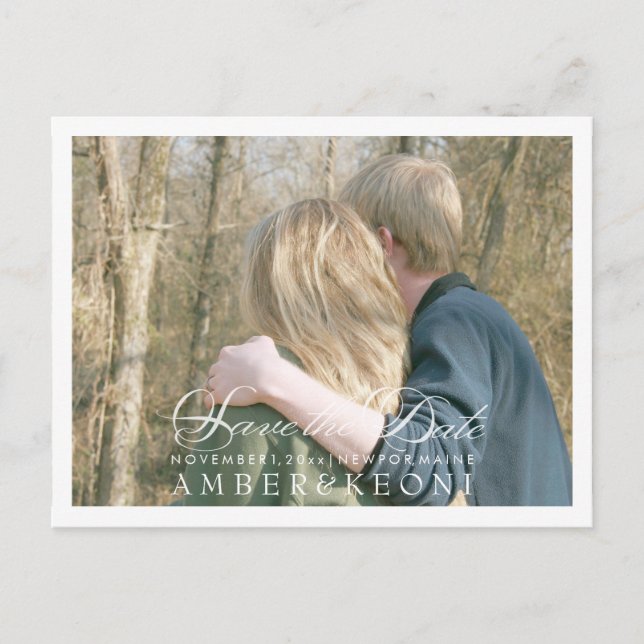 Carte Postale Faire-part PixDezines Enregistrer le script de date/fantaisie (Devant)