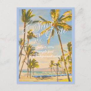 Carte Postale Faire-part PixDezines/ save the date/ Hawaï vintage