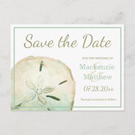 Carte Postale Faire-part Plage de Sand Dollar Enregistrez la Date