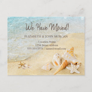 Carte Postale Faire-part Plage Seashells Sand Moving