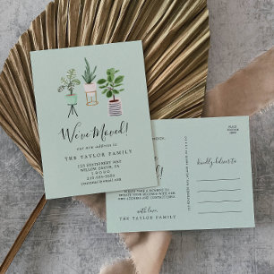 Carte Postale Faire-part Plantes de la Maison   Mint Nous avons déménagé