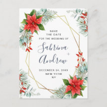 Poinsettia Eucalyptus Mariage de pin Enregistrer l