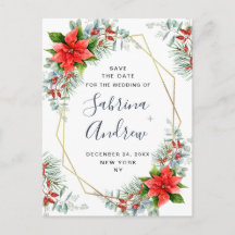Poinsettia Eucalyptus Mariage de pin Enregistrer l