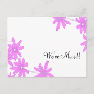 Carte Postale Faire-part Poissons rose vif Changement d'adresse