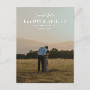 Carte Postale Faire-part Police de script Photo verticale Enregistrer la ca