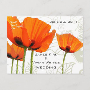 Carte Postale Faire-part Poppies Deco Shawn