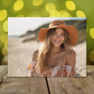 Carte Postale Faire-part Portrait de diplômé avec fond de tableau noir