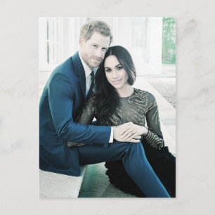 Carte Postale Faire-part Portrait fiançailles Prince Harry stylisé