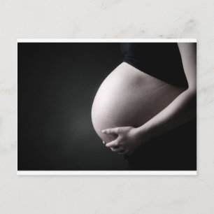 Carte Postale Faire-part Profil enceinte de ventre