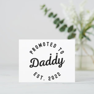Carte Postale Faire-part Promu Papa Établ. 2022 Nouveau Papa