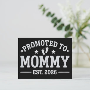Carte Postale Faire-part Promue Maman prévue 2026 Annonce de bébé Maman