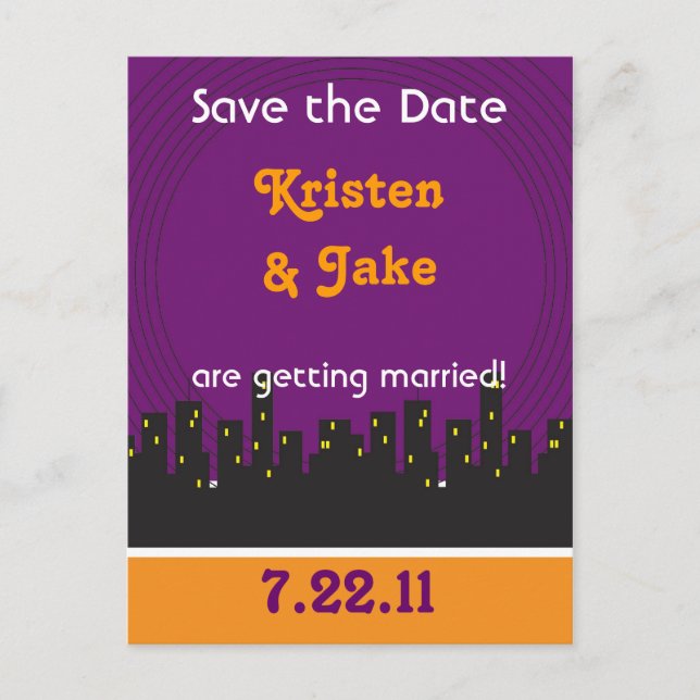 Carte Postale Faire-part Purple de Motown (Devant)