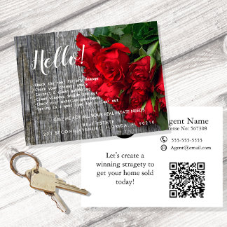 Carte Postale Faire-part Real Estate Agent HELLO Roses Spring Checklist  An