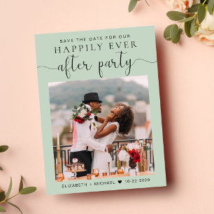 Carte Postale Faire-part Réception mariage photo chic Enregistrer la date