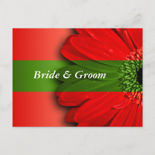 Carte Postale Faire-part Red Daisy Enregistrer Les Dates