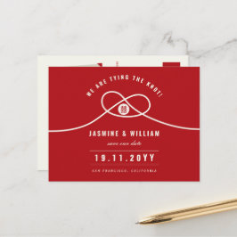 Carte Postale Faire-part Red Knot Double Xi Mariage Chinois Enregistrer La