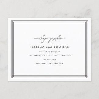 Carte Postale Faire-part Remplacement du Mariage de fenêtre Chic Modifier l