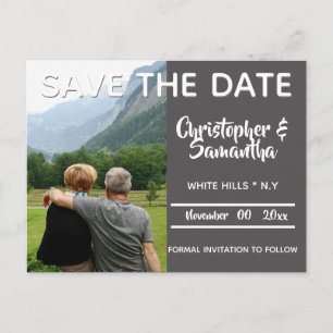Carte Postale Faire-part Renouvellement minimaliste des voeux mariage