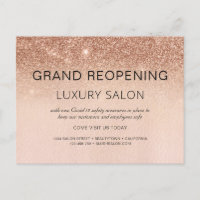 Réouverture du Salon de Coiffure Pailleté Rose Gol