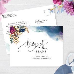 Carte Postale Faire-part Report / Changement de plans Mariage mystique
