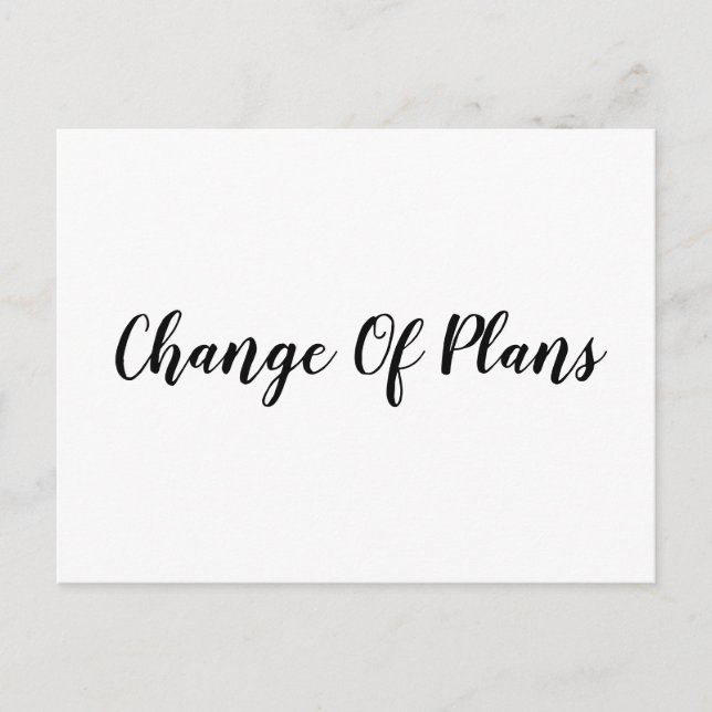 Carte Postale Faire-part Report de mariage simple  (Devant)