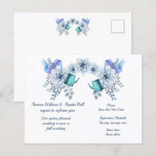 Carte Postale Faire-part Report du printemps au Mariage de automne