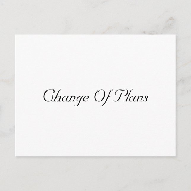 Carte Postale Faire-part Report simple de mariage  (Devant)