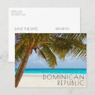 Carte Postale Faire-part République dominicaine Mariage Date à retenir
