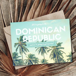 Carte Postale Faire-part République Dominicaine Plage tropicale Sauvez les 