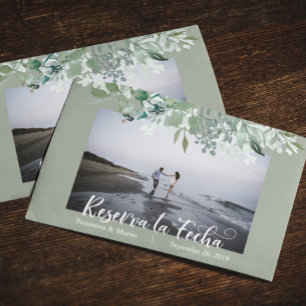 Carte Postale Faire-part Reserva la Fecha Enregistrer la date Espagnol Ohja