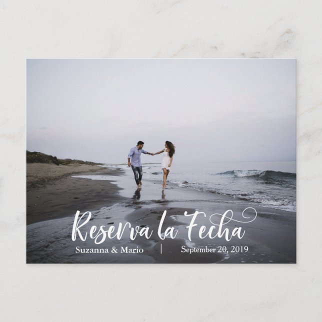 Carte Postale Faire-part Reserva la Fecha Enregistrer la date Espagnol Ohja (Devant)