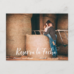 Carte Postale Faire-part Reserva La Fecha Photo Enregistrer la date Espagno