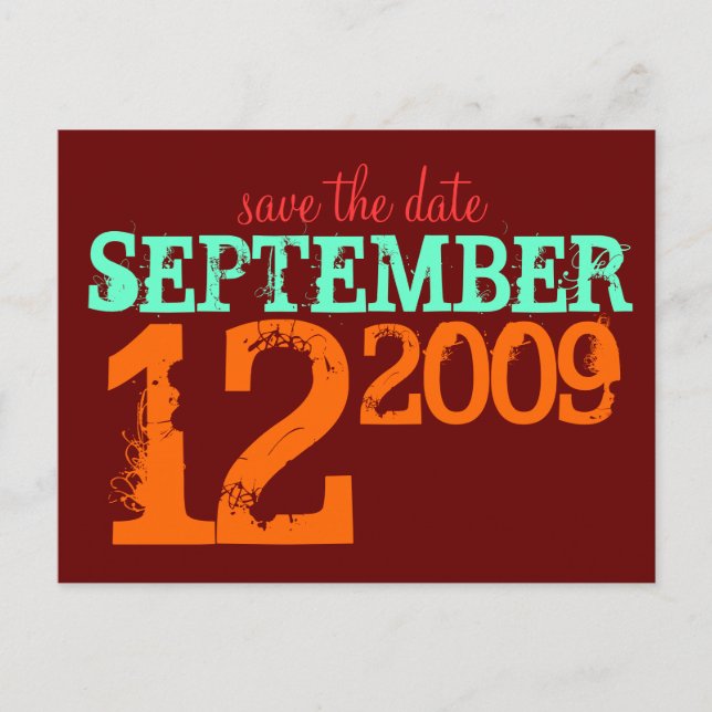 Carte Postale Faire-part Réservez la date (Devant)