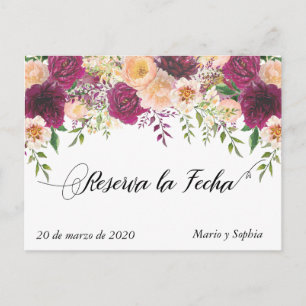 Carte Postale Faire-part Réservez la date La Flor pêche