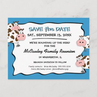 Carte Postale Faire-part Retrouvailles de la mousse Big Sky Blue Cowdacious