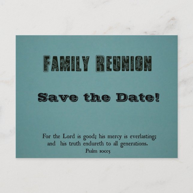 Carte Postale Faire-part Réunion de famille : Enregistrer la date ! (Devant)