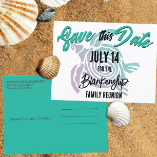 Carte Postale Faire-part Réunion de famille Enregistrez la date Art tribal