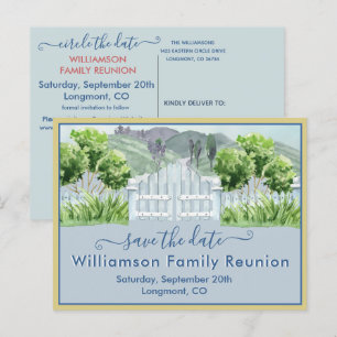 Carte Postale Faire-part Réunion familiale Enregistrer la date Campagne Cod