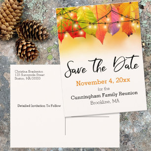 Carte Postale Faire-part Réunion Familiale Enregistrer La Date Chaîne Lumiè