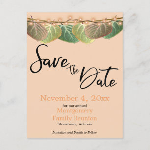 Carte Postale Faire-part Réunion Familiale Enregistrer La Date Feuilles De 