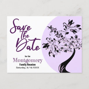 Carte Postale Faire-part Réunion Familiale Enregistrer La Date Typographie 