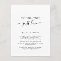 Rien de Fantaisie Juste l'Amour Simple Mariage en 