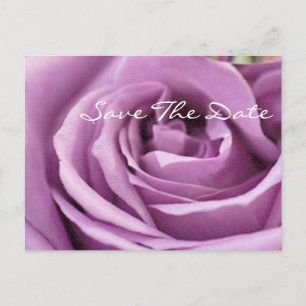 Carte Postale Faire-part romantique violet rose fleuri douche nuptiale