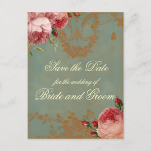 Carte Postale Faire-part Rose Blenheim Enregistrer la date