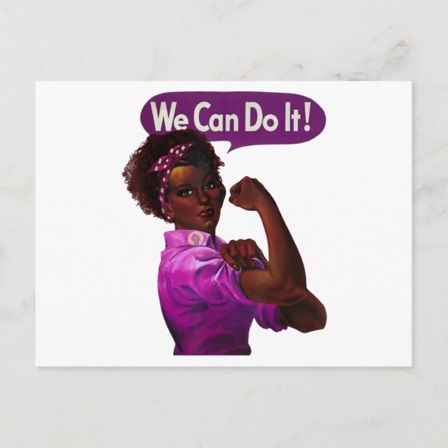 Carte Postale Faire-part Rosie la riveteuse afro-américaine Histoire des No (Devant)
