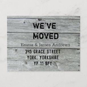 Carte Postale Faire-part Rustic Barn Nous avons déplacé un nouveau Faire-pa