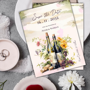 Carte Postale Faire-part Rustic Winery Chic Grapevine inspiré Mariage