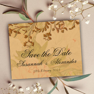 Carte Postale Faire-part Rustique Bohème Chic Shabby Pivoine Enregistrer la
