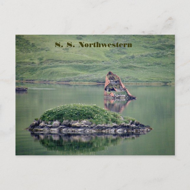 Carte Postale Faire-part S.S. Northwestern, île d'Unalaska (Devant)