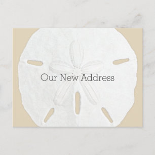 Carte Postale Faire-part Sable Dollar Côtier Nouvelle adresse